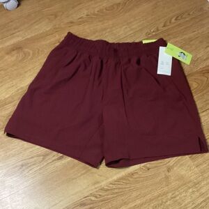 All in Motion Men's Athletic Shorts in Deep Red